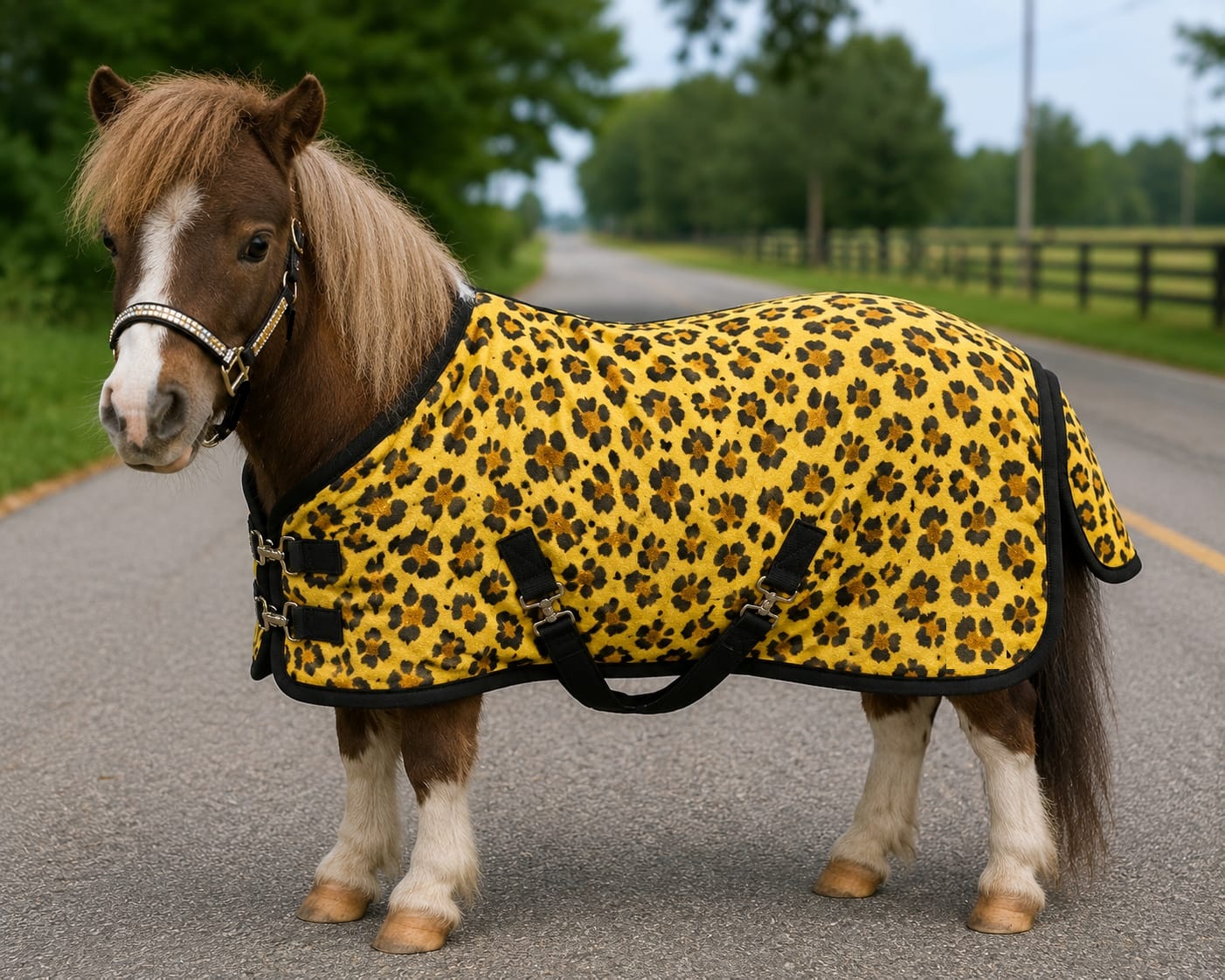 Cheetah Fleece Cooler